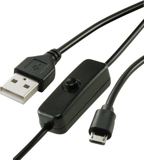 Renkforce Áramkábel Raspberry Pi, BBC micro:bit [1x USB 2.0 dugó, A típus - 1x USB 2.0 dugó, mikro B
