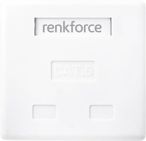 Renkforce Hálózati adapter Falra szerelhető CAT 6 2 port Fehér 2. kép