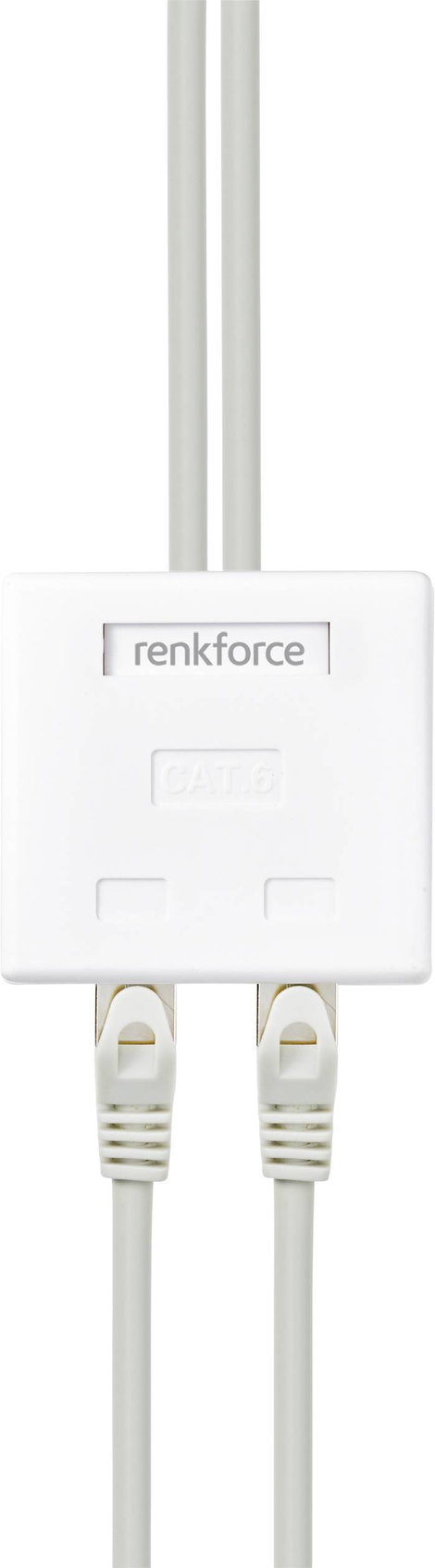 Renkforce Hálózati adapter Falra szerelhető CAT 6 2 port Fehér 6. kép