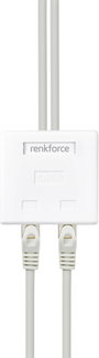 Renkforce Hálózati adapter Falra szerelhető CAT 6 2 port Fehér 6. bélyegkép