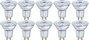 Reflektoros LED izzó készlet, GU10, A+, 4,3 W = 50 W, melegfehér, Ø 51 x 55 mm, 10 db, OSRAM bélyegkép