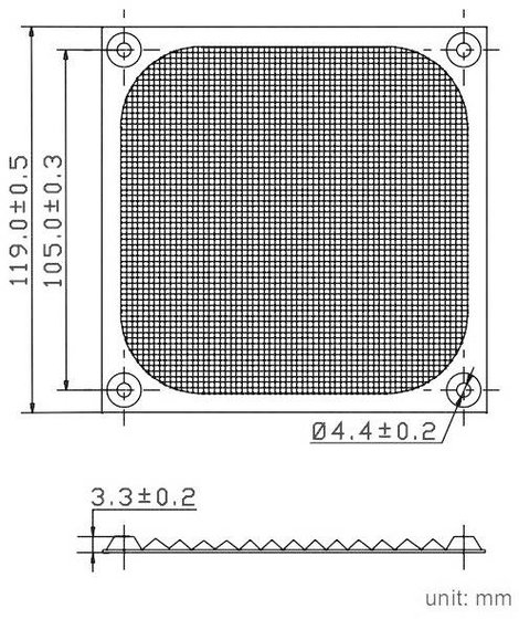 Renkforce Számítógép ventilátor rács szűrővel 120 x 120 mm 2. kép