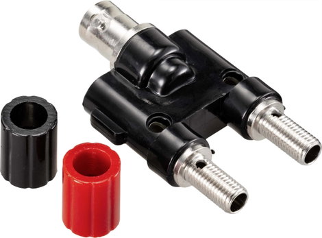 TRU COMPONENTS Adapterdugó BNC aljzat - Alj, 4 mm Egyenes Fekete 2. kép