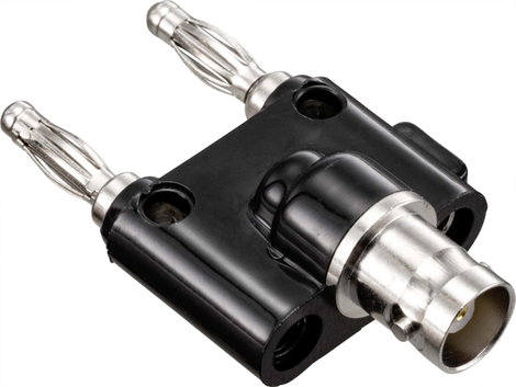 TRU COMPONENTS Adapterdugó BNC aljzat - lamellás dugó, 4 mm Egyenes Fekete 2. kép