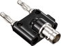 TRU COMPONENTS Adapterdugó BNC aljzat - lamellás dugó, 4 mm Egyenes Fekete 2. bélyegkép