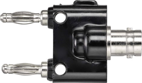 TRU COMPONENTS Adapterdugó BNC aljzat - lamellás dugó, 4 mm Egyenes Fekete 3. kép