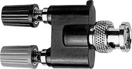 Telegärtner J01008A0627 Mérőadapter BNC dugó - Alj, 4 mm, Alj, 4 mm Fekete, Piros