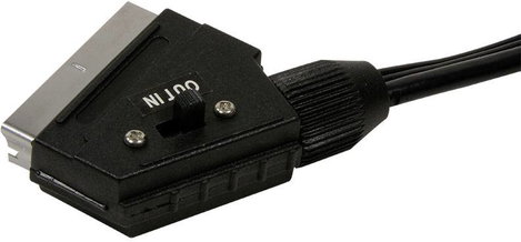 LogiLink SCART / RCA TV, vevő Csatlakozókábel [1x SCART dugó - 3x RCA dugó] Fekete 2. kép