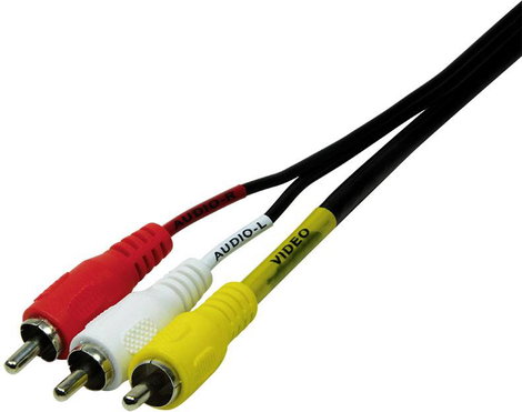 LogiLink SCART / RCA TV, vevő Csatlakozókábel [1x SCART dugó - 3x RCA dugó] Fekete 3. kép