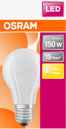 OSRAM 4058075305014 LED EEK D (A - G) E27 Izzólámpa forma 17 W = 150 W Melegfehér (Ø x H) 70.0 mm x 