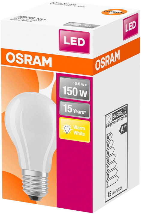 OSRAM 4058075305014 LED EEK D (A - G) E27 Izzólámpa forma 17 W = 150 W Melegfehér (Ø x H) 70.0 mm x 2. kép