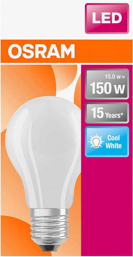 OSRAM 4058075305038 LED EEK D (A - G) E27 Izzólámpa forma 17 W = 150 W Hidegfehér (Ø x H) 70.0 mm x