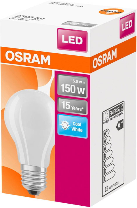 OSRAM 4058075305038 LED EEK D (A - G) E27 Izzólámpa forma 17 W = 150 W Hidegfehér (Ø x H) 70.0 mm x 2. kép