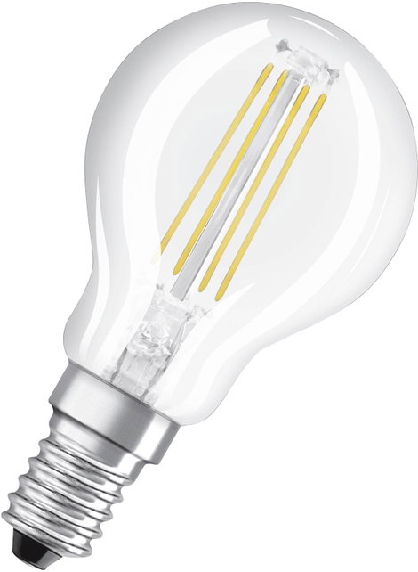 LEDVANCE 4058075447875 LED EEK E (A - G) E14 Csepp forma 6.5 W = 60 W Melegfehér (Ø x H) 45.0 mm x 7