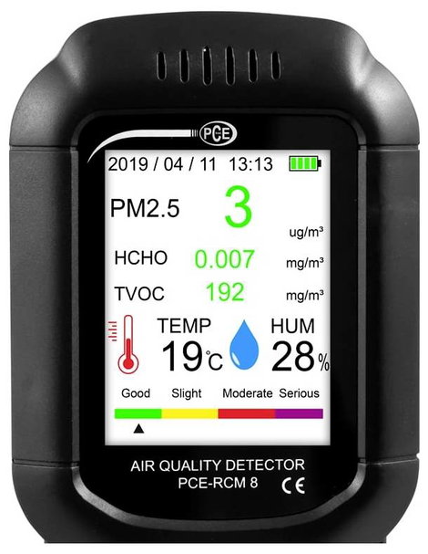Multifunkciós részecskeszámláló, aeroszol mérőműszer, PCE Instruments PCE-RCM 8 2. kép