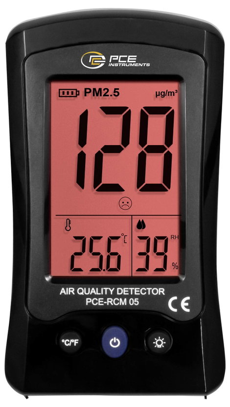 Finom por mérőkészülék, hő- és páratartalom mérő, PCE Instruments PCE-RCM 05 3. kép
