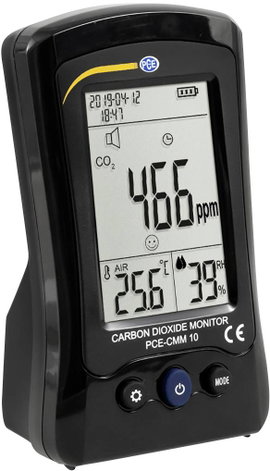 Széndioxid mérő, hő- és páratartalom mérő, PCE Instruments PCE-CMM 10