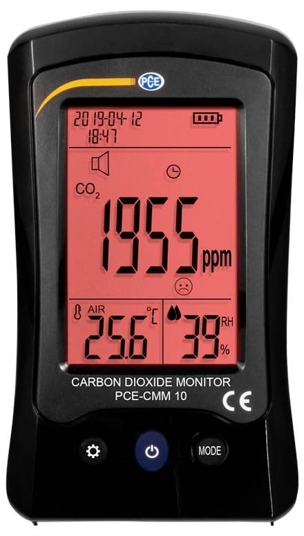 Széndioxid mérő, hő- és páratartalom mérő, PCE Instruments PCE-CMM 10 3. kép