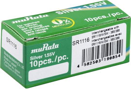 Murata Gombelem 366 1.55 V 10 db 30 mAh Ezüstoxid SR1116-PBWW