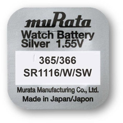 Murata Gombelem 366 1.55 V 10 db 30 mAh Ezüstoxid SR1116-PBWW 2. kép