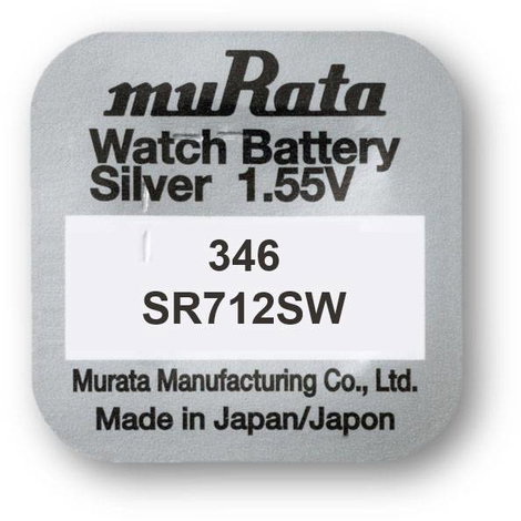 Murata Gombelem 346 1.55 V 10 db 9.5 mAh Ezüstoxid SR712SW-PBWW 2. kép