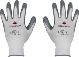TOOLCRAFT TO-5621505 Poliamid, Nitril Munkakesztyű Méret (kesztyű): 10 CAT II 1 pár