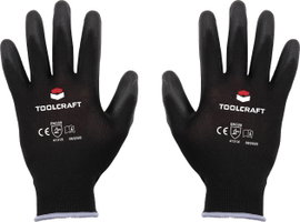 TOOLCRAFT TO-5621553 Poliészter, Poliuretnán Munkakesztyű Méret (kesztyű): 11 CAT II 1 pár