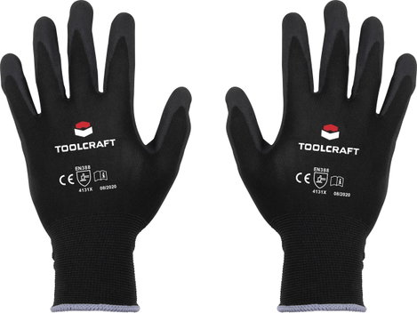 TOOLCRAFT TO-5621484 Poliamid, Nitril Munkakesztyű Méret (kesztyű): 8 CAT II 1 pár