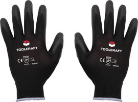 TOOLCRAFT TO-5621646 Nylon, Poliuretnán Munkakesztyű Méret (kesztyű): 9 CAT II 1 pár