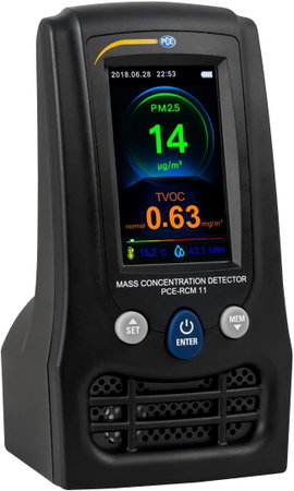 PCE Instruments PCE-RCM 11 Finom por mérőkészülék Hőmérséklet, Légnedvesség