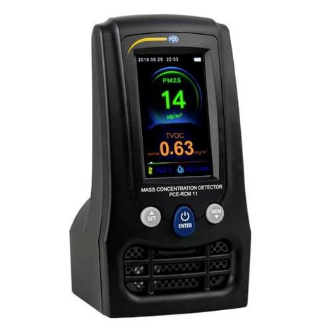 PCE Instruments PCE-RCM 11 Finom por mérőkészülék Hőmérséklet, Légnedvesség