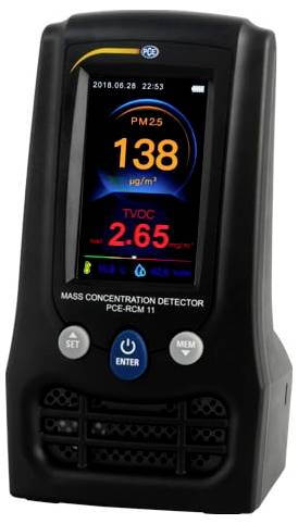 PCE Instruments PCE-RCM 11 Finom por mérőkészülék Hőmérséklet, Légnedvesség 2. kép