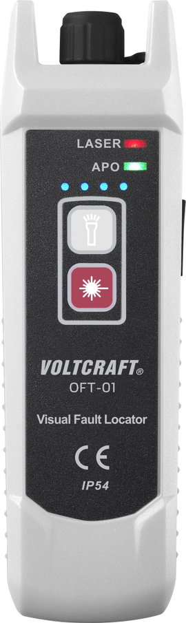 Optikai kábelteszter, üvegszál ellenőrző, Voltcraft OFT-01