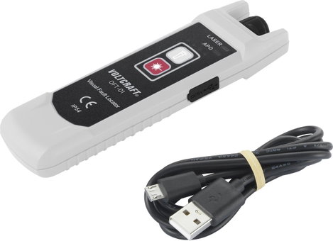 Optikai kábelteszter, üvegszál ellenőrző, Voltcraft OFT-01 6. kép