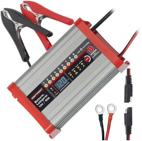 Teljesen automatikus akkutöltő kemping funkcióval 12 V 20 A, Dino KRAFTPAKET 136320 3. kép