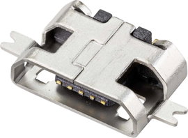 Beépített aljzat Micro-USB 2.0-B típusú SMD Alj, beépíthető, vízszintes Micro-USB 2.0 Typ-B SMD TC-9