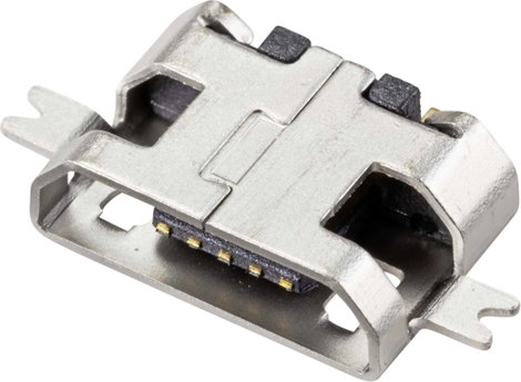 Beépített aljzat Micro-USB 2.0-B típusú SMD Alj, beépíthető, vízszintes Micro-USB 2.0 Typ-B SMD TC-9