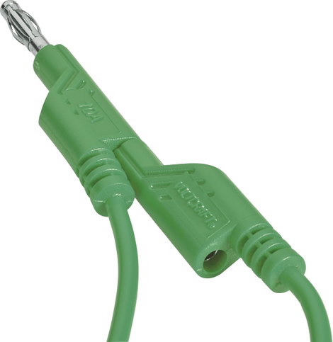 VOLTCRAFT Mérővezeték [lamellás dugó, 4 mm - lamellás dugó, 4 mm] 1.00 m Zöld 1 db 3. kép