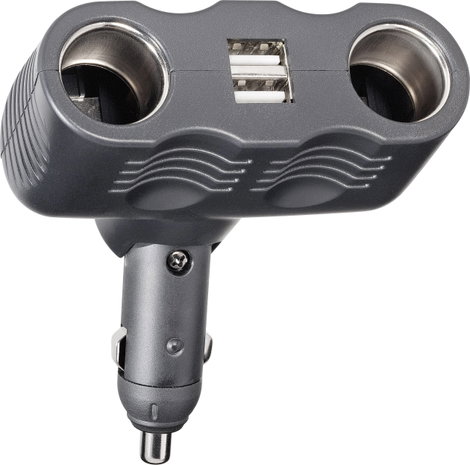 Conrad A13-123 2 részes Szivargyújtó elosztó Szivargyújtó csatlakozók száma 2 x Csatlakozók: USB 2 x