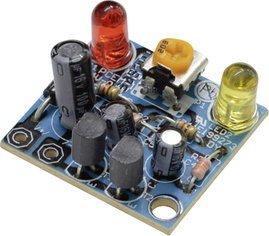 Kemo B092 Villogó fény építőkészlet Kivitel (építőkészlet/modul): Építőkészlet 6 V/DC, 9 V/DC, 12 V/