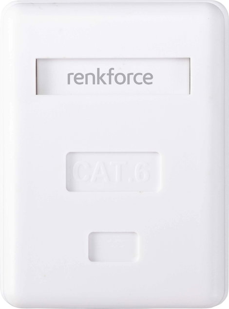 Renkforce Hálózati adapter Falra szerelhető CAT 6 1 port Fehér 2. kép