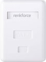 Renkforce Hálózati adapter Falra szerelhető CAT 6 1 port Fehér 2. bélyegkép