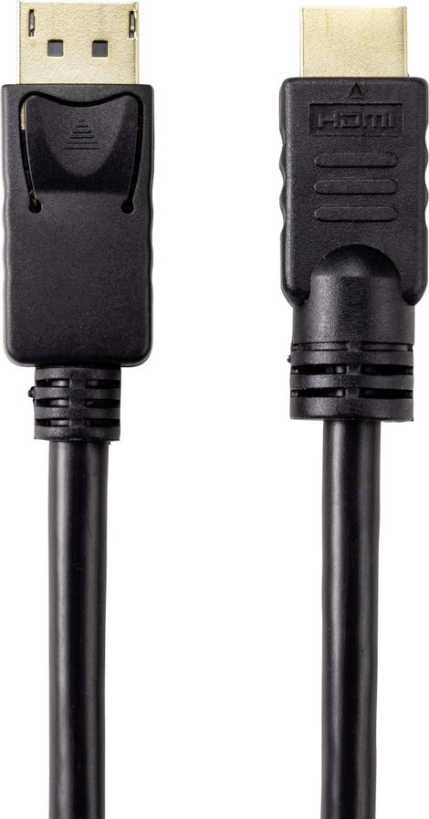 HDMI - DisplayPort kábel 15 m, fekete, Renkforce RF-4581872 2. kép