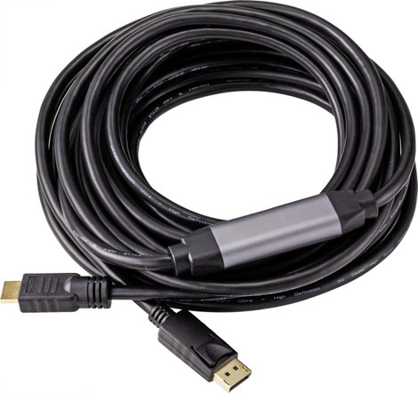 HDMI - DisplayPort kábel 15 m, fekete, Renkforce RF-4581872 4. kép