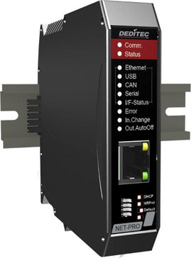 Deditec NET-CPU-PRO-CS NET-CPU-PRO-CS Többfunkciós modul CAN Bus, USB, Ethernet, RS-232, RS-485 Beme