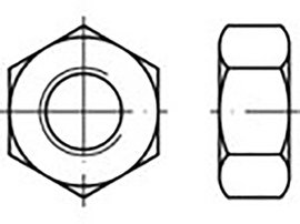 TOOLCRAFT TO-6861096 Hatlap anyák M3 DIN 934 Nemesacél V2A A2 100 db