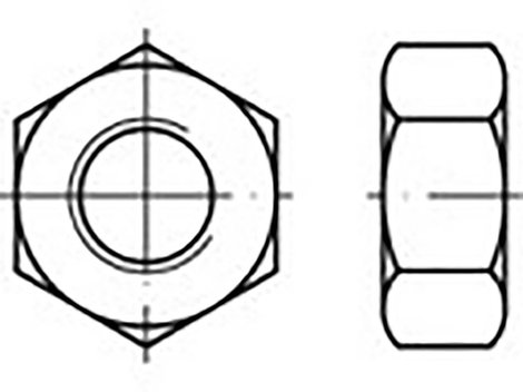 TOOLCRAFT TO-6861096 Hatlap anyák M3 DIN 934 Nemesacél V2A A2 100 db