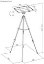 SpeaKa Professional SP-PT-200 Kivetítő asztal Fekete 17. bélyegkép