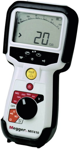 Megger MIT410/2 Szigetelésmérő műszer 50 V, 100 V, 250 V, 500 V, 1000 V 100 GΩ