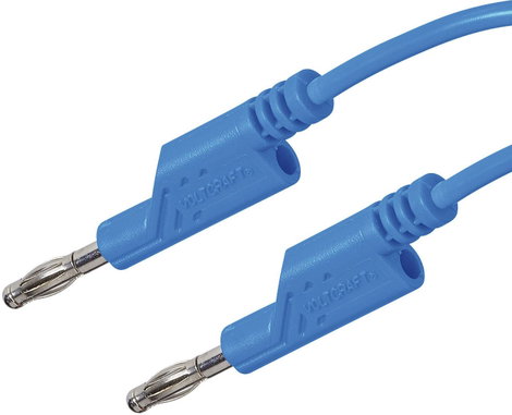 VOLTCRAFT Mérővezeték [lamellás dugó, 4 mm - lamellás dugó, 4 mm] 1.00 m Kék 1 db 4. kép